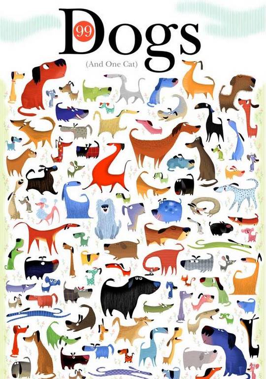 1 кошка спряталась среди 99 собак, и 1 песик – среди 99 кошек. Как быстро вы их найдете?