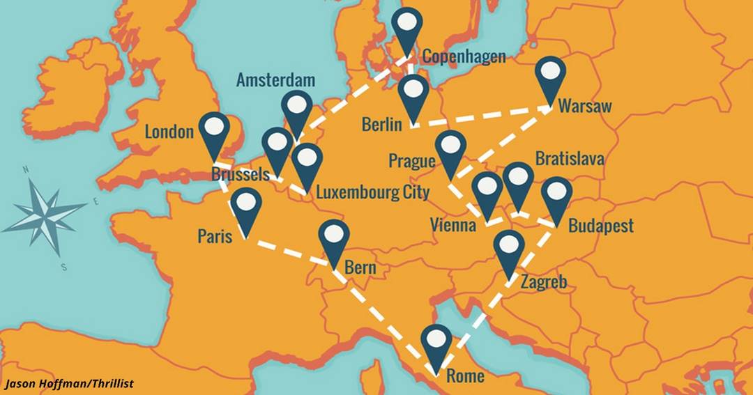Вот как объехать все 15 лучших городов Европы за 0