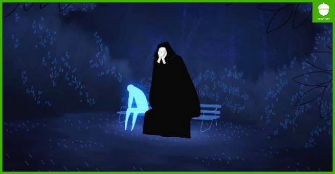 Сильный мультфильм о встрече потерянной души со смертью