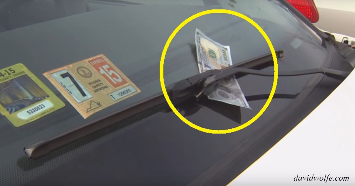 Если вы нашли 100 $ на стекле на парковке, не выходите из машины! Срочно уезжайте! 
