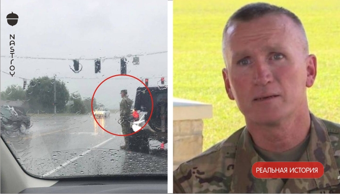Фотография этого солдата мигом разлетелась по Сети. Почему он стоит там под дождем?