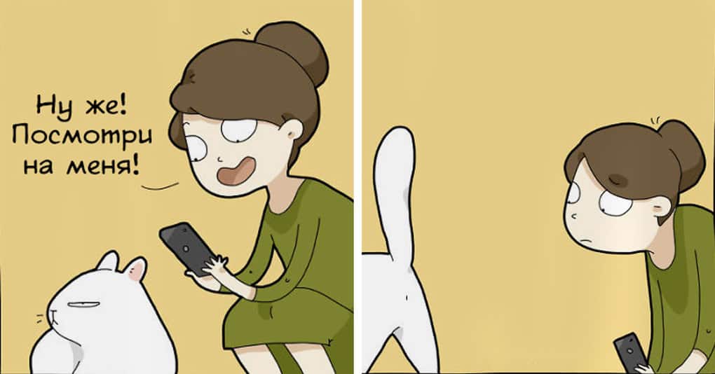 18 смешных комиксов про жизнь с котиком, реальность которых подтвердят все котовладельцы