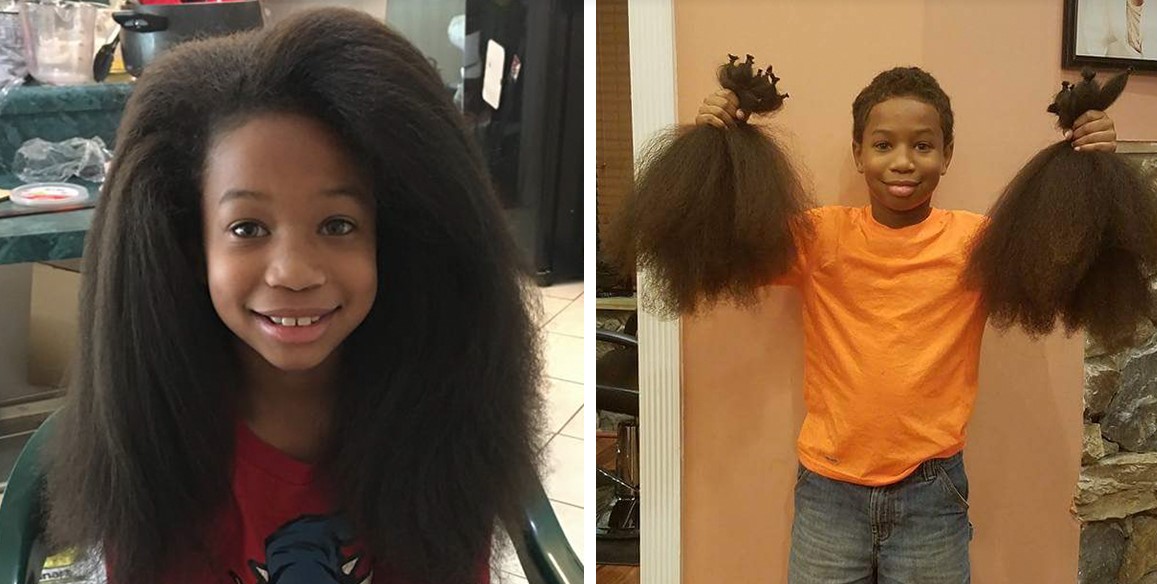 8-летний мальчик 2 года отращивал волосы, чтобы сделать парики для больных раком детей!