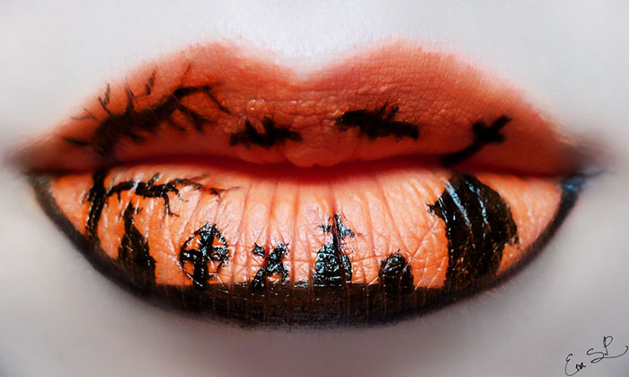 Страшно прекрасные идеи макияжа губ на Хэллоуин от Евы Пернас!