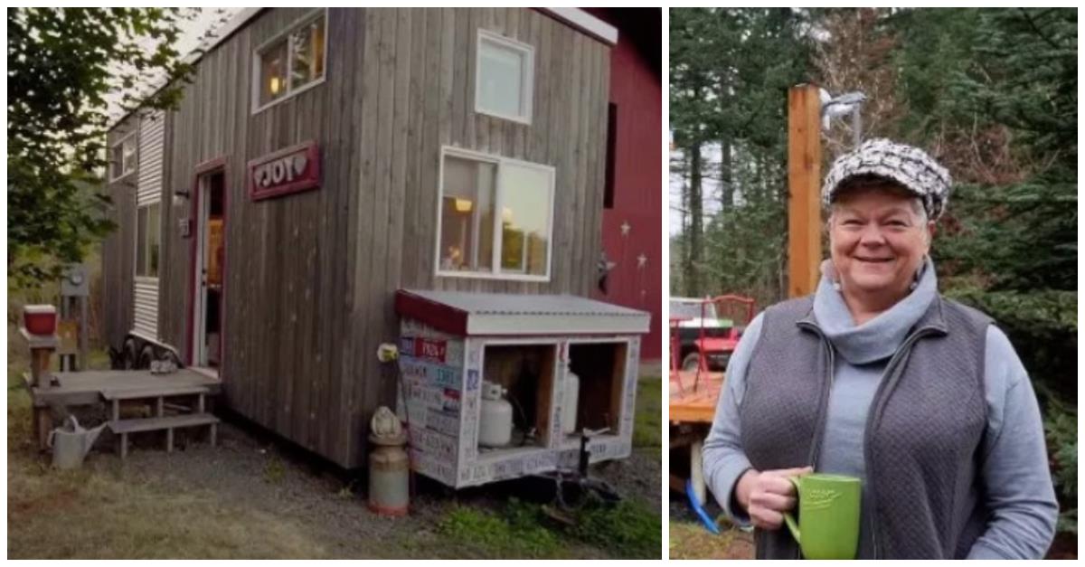 Когда ее двое детей выросли, она решила построить крошечный дом-мечту!