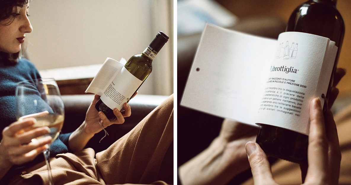 Гениальные винные бутылки с этикетками, которые содержат маленькие книжки для приятного чтения за бокалом вина