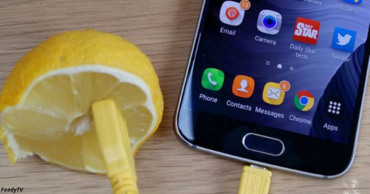 Вот как зарядить телефон с помощью… лимона! Или другого кислого фрукта