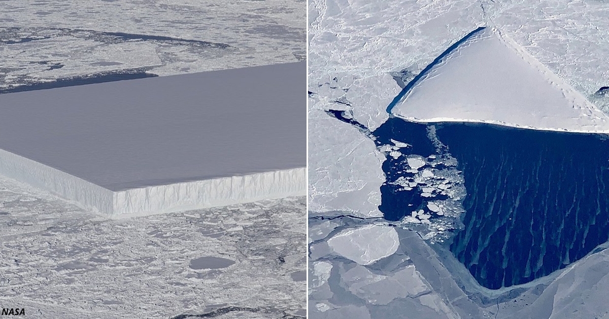 NASA не может объяснить, откуда взялся этот мистический айсберг. Он будто из ада!