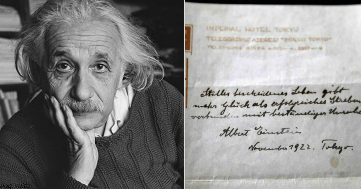 Вот теория счастья Альберта Эйнштейна. Он изложил ее в письме чужому мальчику
