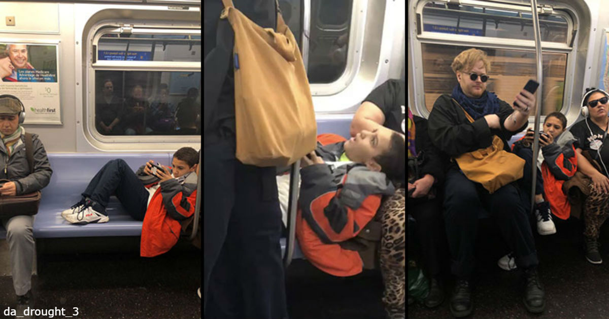 Невоспитанный ребенок не хотел убирать ноги в метро. Вот как его проучил пассажир