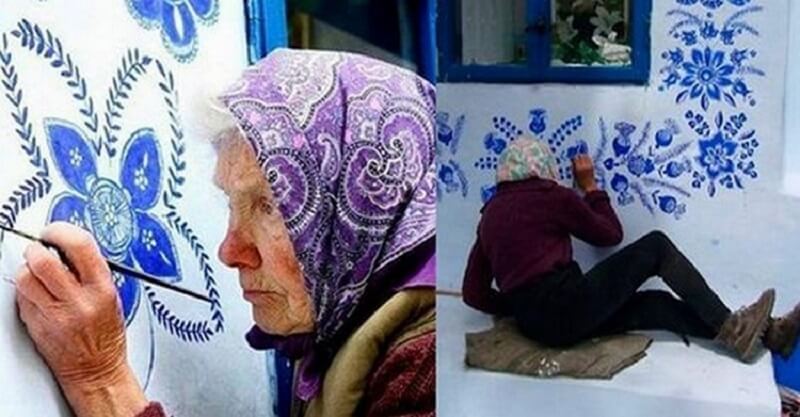 90 летняя художница превратила целую деревню в произведение искусства.