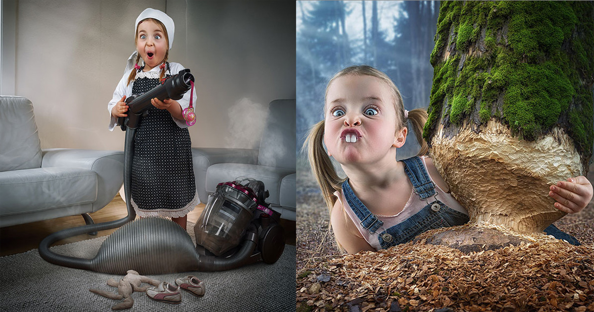 Креативный отец создает потрясающие фотографии своих трех дочек