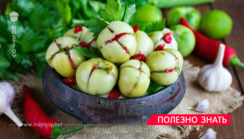 Зелёные помидоры «по кавказски». Вкусно и аппетитно