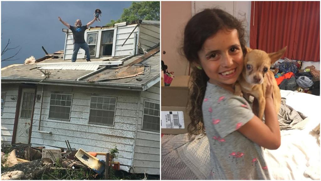 Их дом был разрушен торнадо, но отец очень рад, что смог спасти самую дорогую вещь для своей дочери