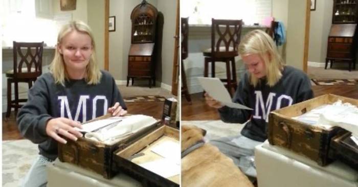 На 18-летие девушка хотела iPhone, но получила старую коробку с письмами, написанными родственниками