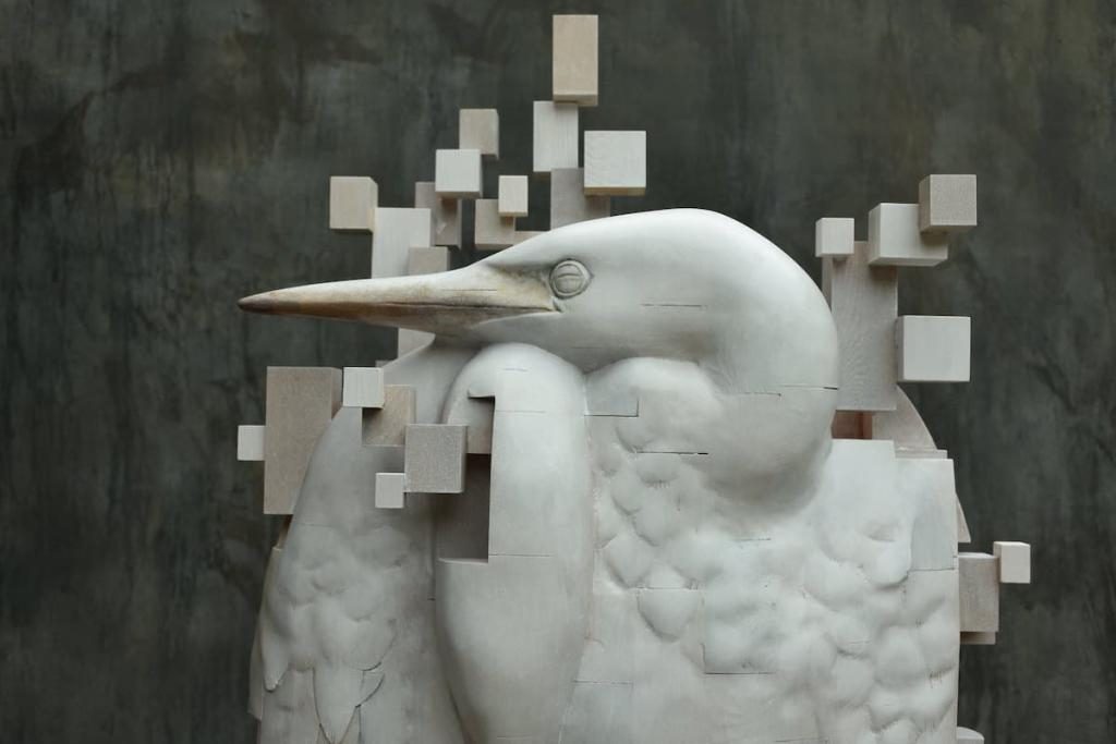 Динамические «пиксели»: тайванец Хсу Тунг Хан создает поразительные деревянные скульптуры