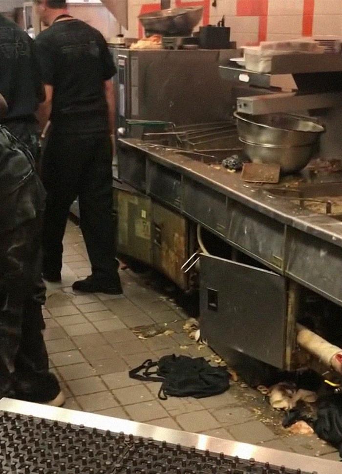 Гостю удалось снять кухню ресторана: она выглядит слишком грязно (фото)