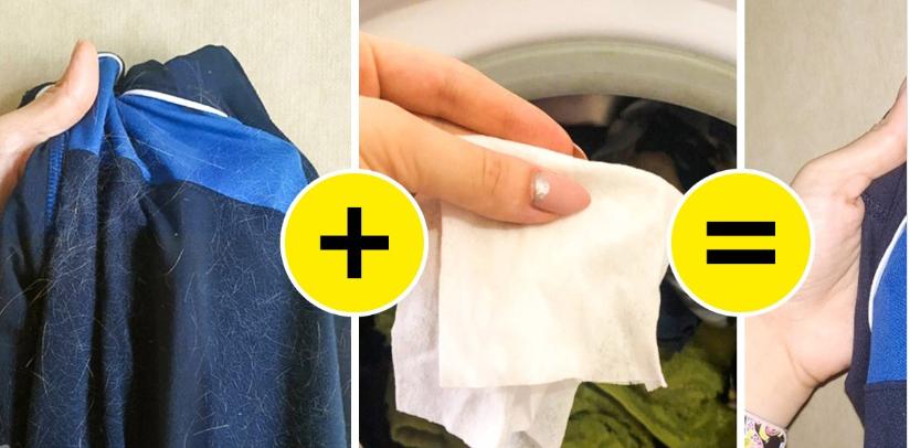 Опытные хозяйки кладут влажную салфетку в стиральную машину: идеальный способ борьбы с волосами на одежде