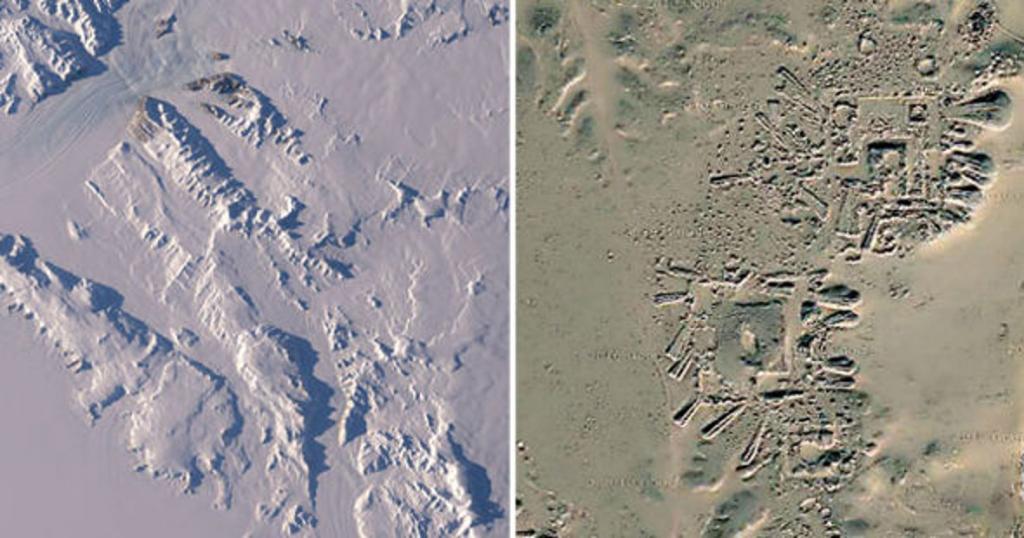 Странные структуры в Антарктиде. Подо льдом находятся руины древнего поселения?