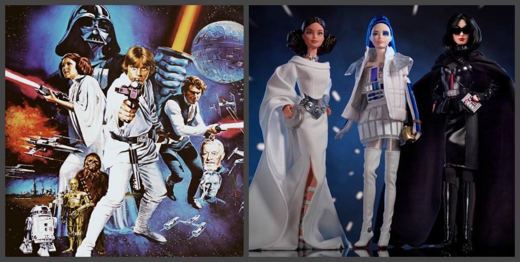 Вдохновленные персонажами  Звездных войн . Mattel выпустит новую серию кукол Барби в образах принцессы Леи, Дарта Вейдера и R2 D2
