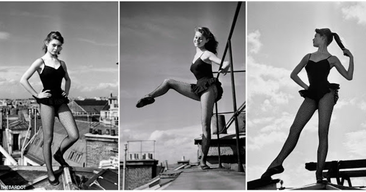15 потрясных фото 18 летней Бриджит Бардо, танцующей на крыше в Париже