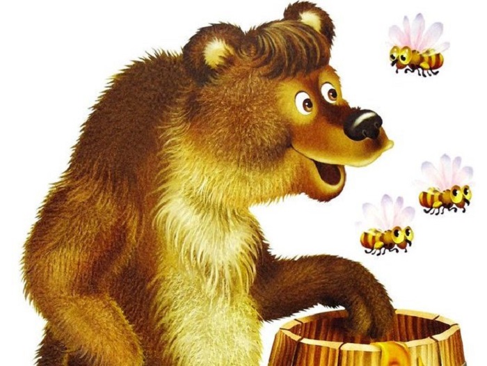Медведя пчела мед. Медвежонок с бочонком меда. Медведь с медом. Медведь с бочкой меда. Медведь и пчелы.