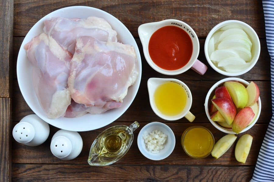 Осенний рецепт цыпленка с яблоками и луком. Семье нравится, это вкусно и полезно