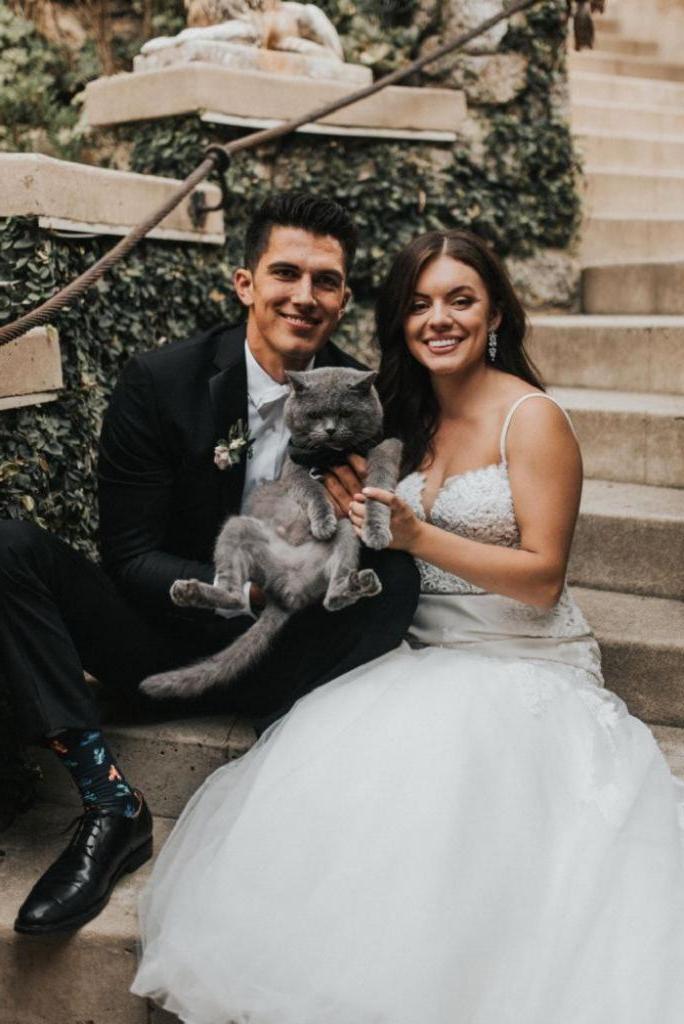 Жених пригласил на свадьбу кота в качестве свидетеля, и он стал героем вечера