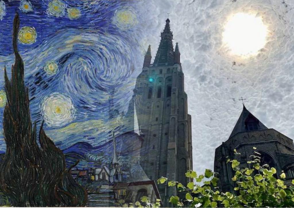 Сходство поражает: фотография неба в Бельгии очень похожа на картину Ван Гога «Звездная ночь»