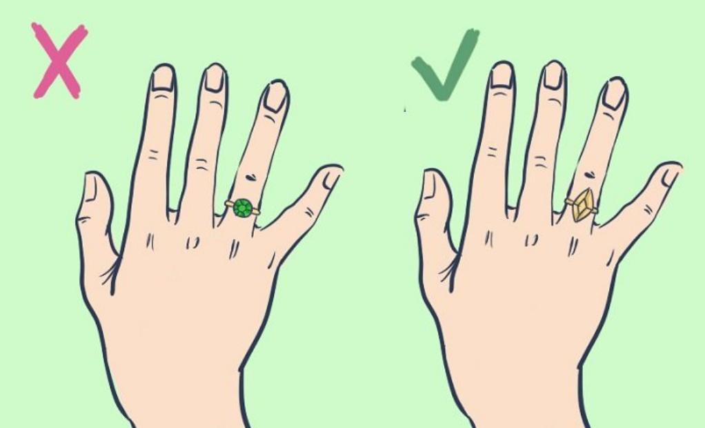 Пальцы становятся толще. Кольца по форме пальцев. Продолговатые кольца на пальцах. Упражнения для удлинения пальцев рук.
