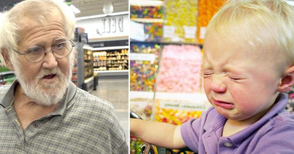 Внук своей истерикой в магазине чуть довел дедушку до инфаркта. Реакции старика позавидовал бы каждый родитель