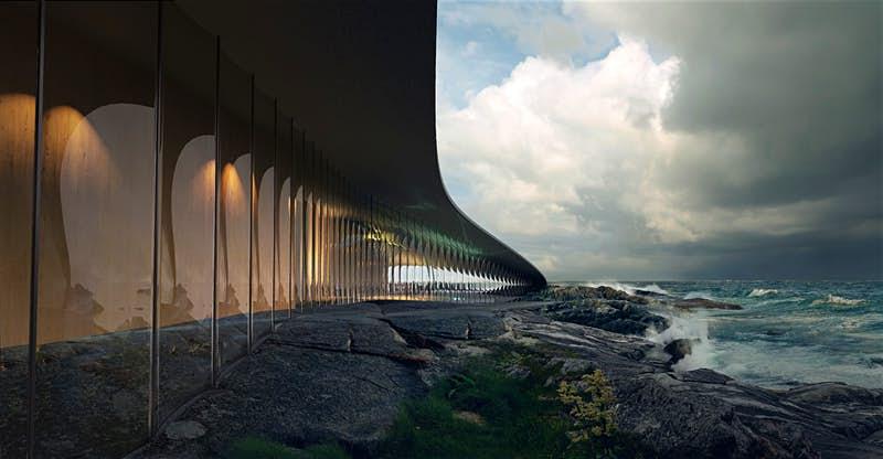 В Норвегии построят здание для комфортного наблюдения за китами, которое не нарушает природный ландшафт