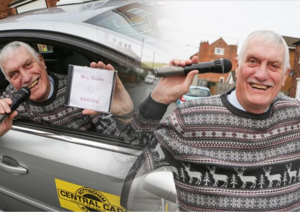 Легенда Ноттингема: поющий таксист записал свой Рождественский диск и бесплатно дарит его пассажирам