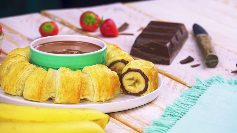 5 продуктов и 30 минут времени: банановое лакомство с шоколадной пастой