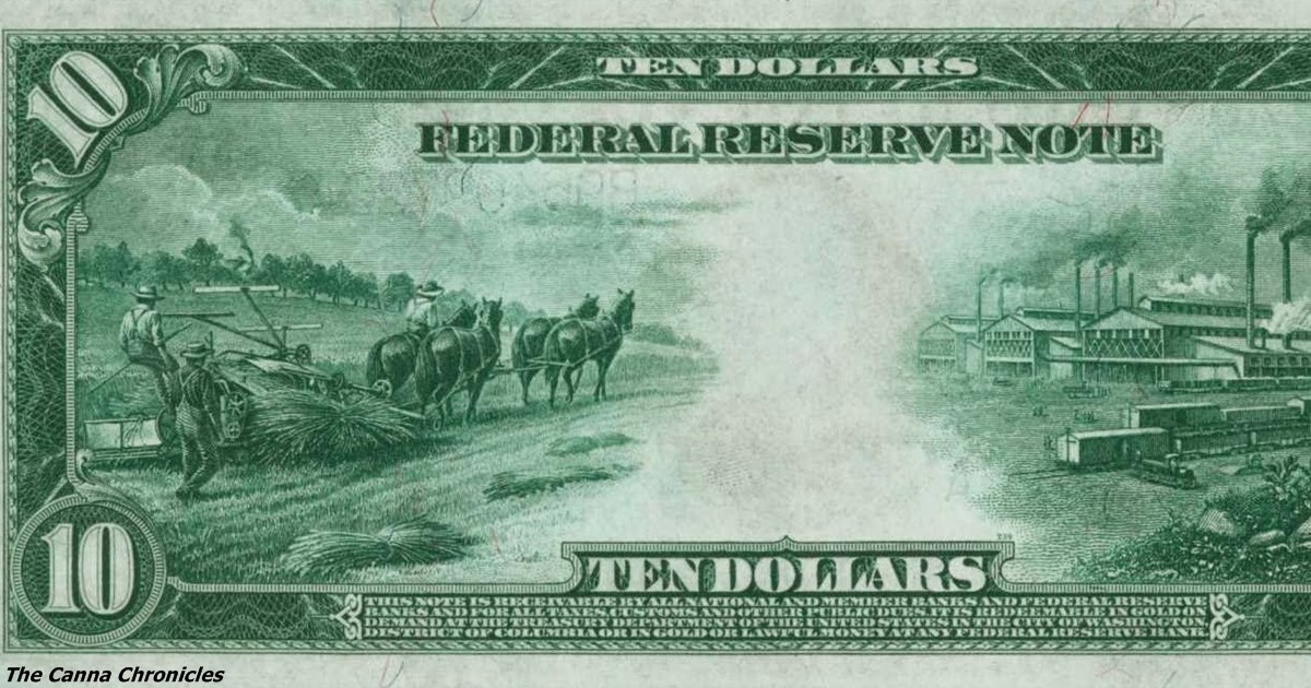 100 лет назад на 10 долларовой купюре были изображены конопля и фермеры