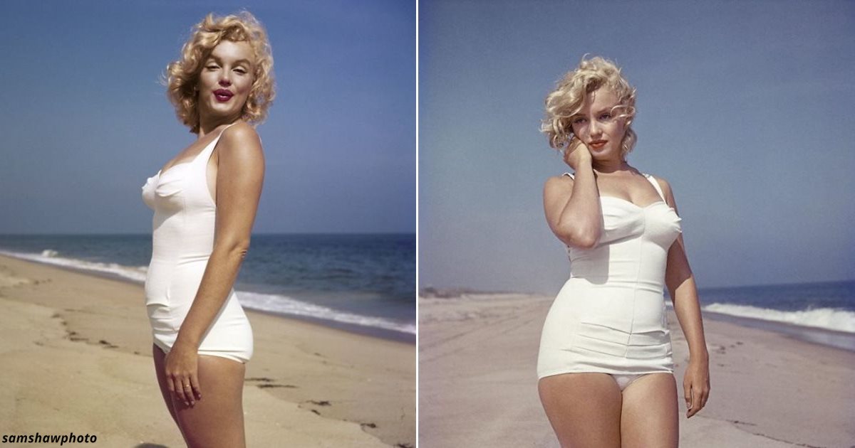 17 фотографий прекрасной Мэрилин Монро на пляже в Нью Йорке в 1957 году