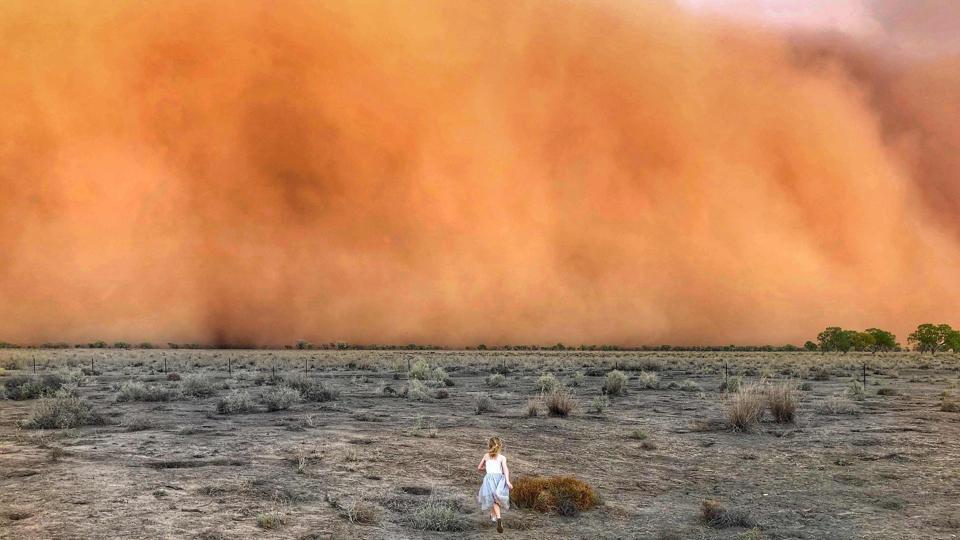 Гигантский град и облака пыли в усталой от лесных пожаров Австралии (фото)