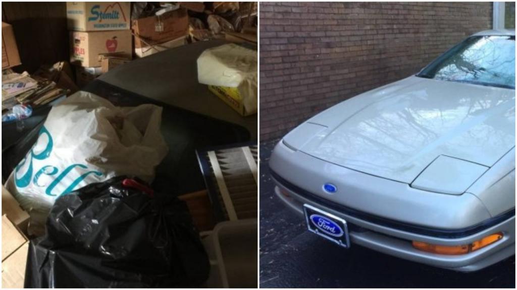 Жизнь полна неожиданностей: мужчина купил дом и обнаружил в гараже под мусором Ford Probe GL