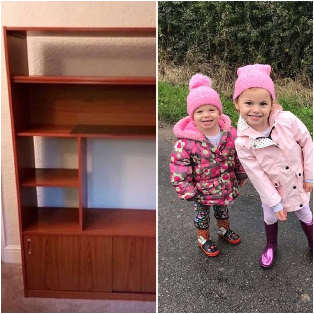 Женщина купила дешевый шкаф и превратила его в стильный гардероб для своих дочерей