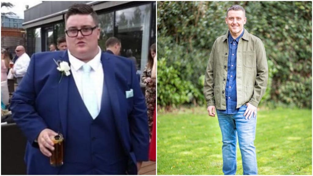 27 летний Аарон мечтал быть шафером на свадьбе своей сестры, но для этого ему пришлось похудеть на 100 кг