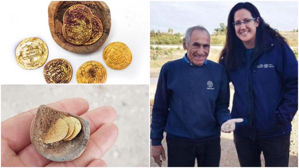 1200 летняя «копилка»: израильские археологи обнаружили небольшой клад золотых монет