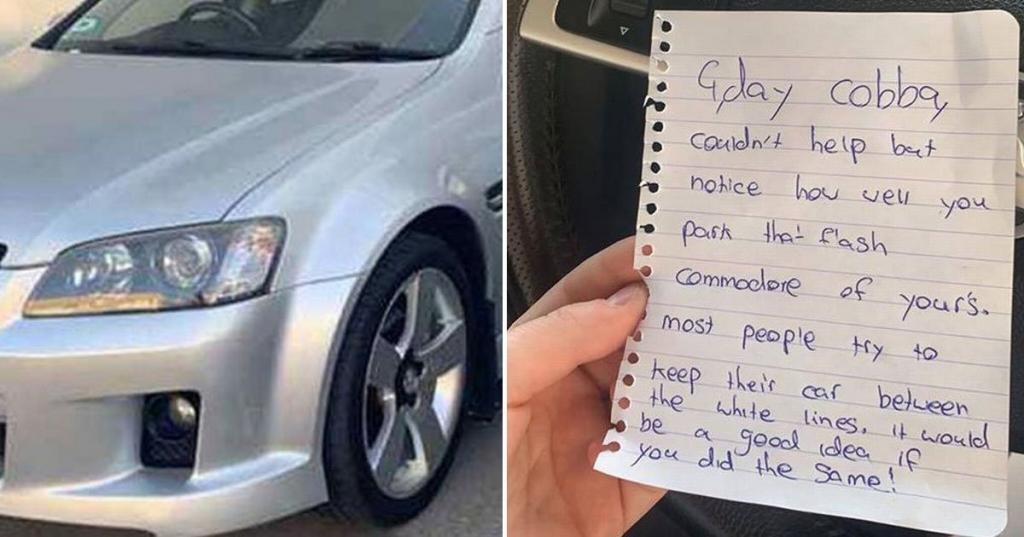 Женщина нашла на лобовом стекле своей машины саркастическую записку от соседа: она ответила достойно