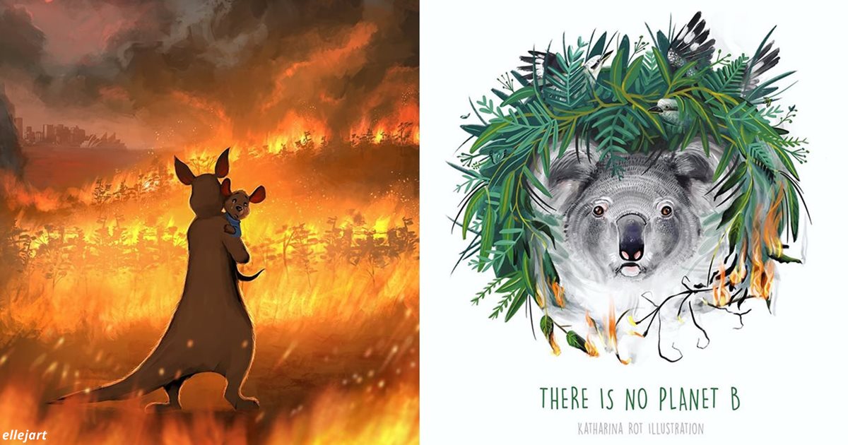 30 художников со всего мира показали, что чувствуют из-за пожаров в Австралии