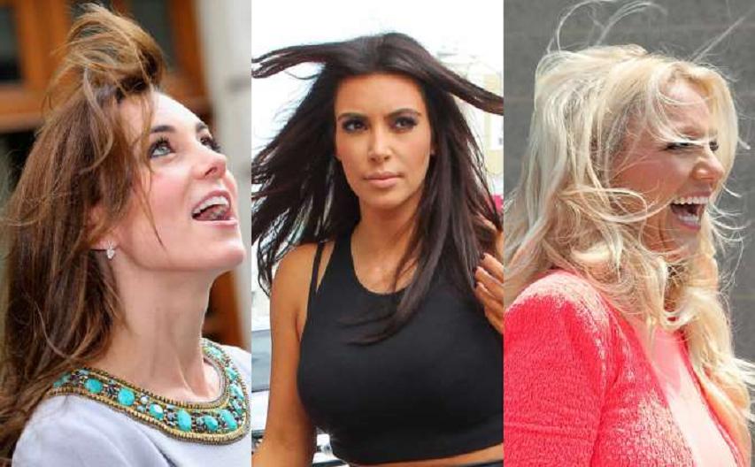 Кейт Миддлтон, Ким Кардашьян и другие: забавные случаи, когда волосы знаменитостей  вышли из под контроля 