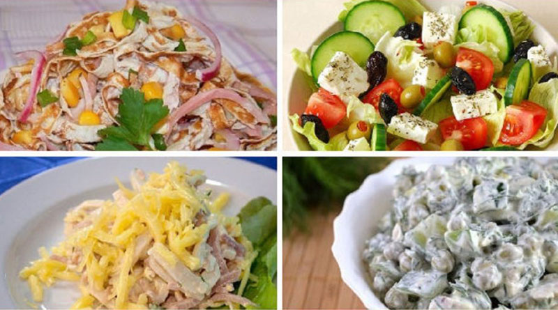 10 самых вкусных и быстрых салатов
