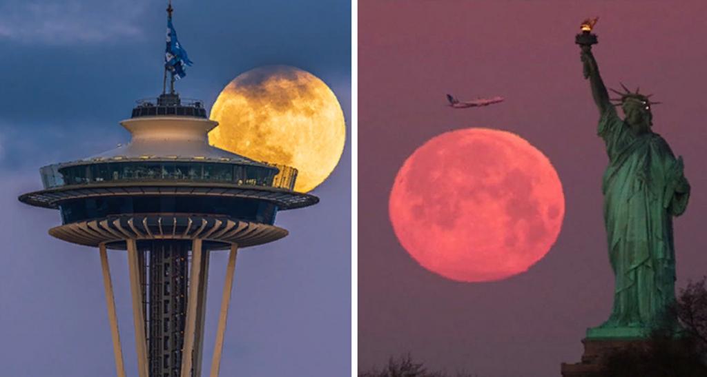 Люди по всему миру делятся фотографиями самого красивого полнолуния в 2020 году