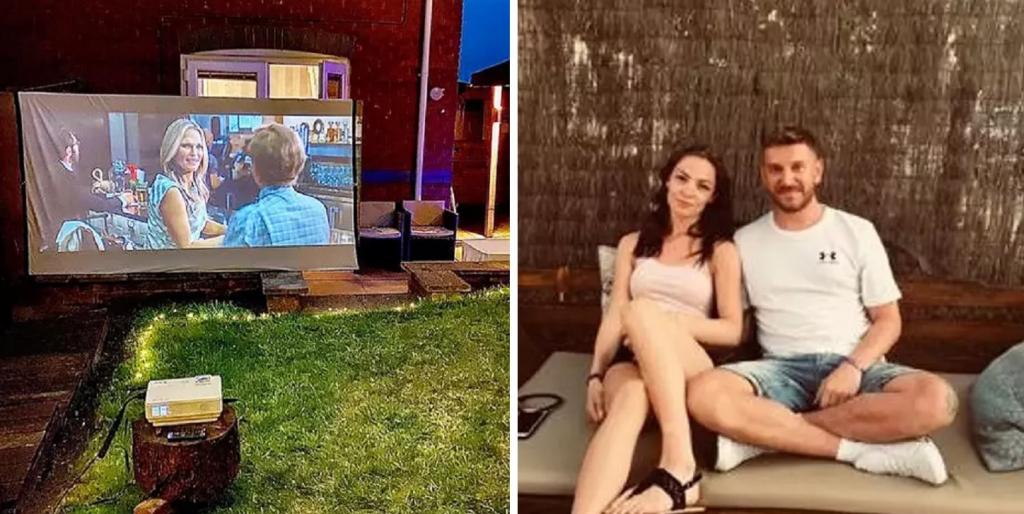 Мужчина решил устроить необычное свидание, соорудив кинотеатр под открытым небом прямо у себя во дворе