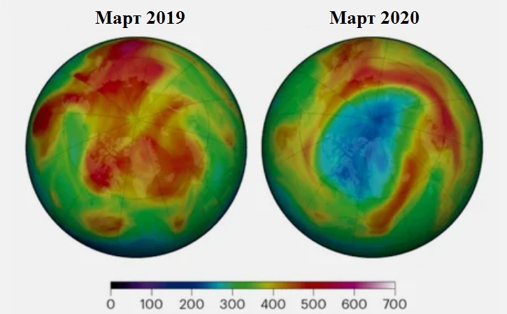 Коронавирус спасает озоновый слой планеты: наглядные фото перемен над Арктикой