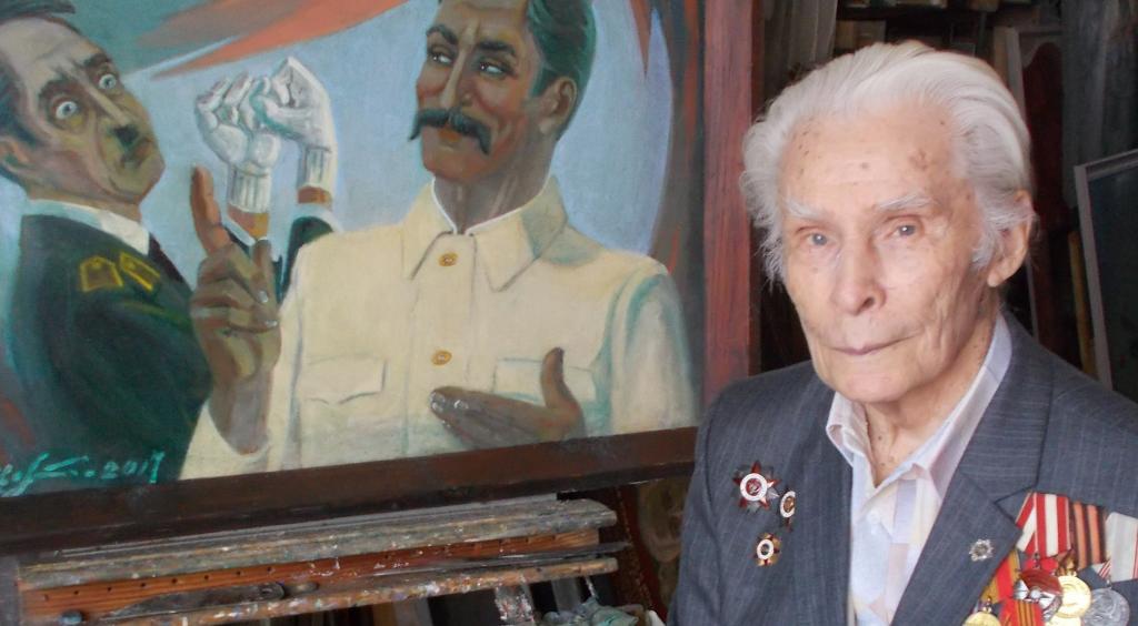 99-летний ростовчанин Родион Шутенко, ветеран войны и талантливый художник, посвятил новую картину коронавирусу и поделился своими мыслями о ситуации в мире