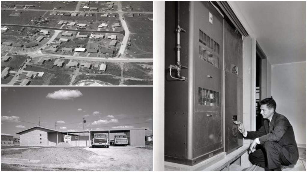 Остин, Техас: кластер из 20 домов был построен в 1950 х годах, чтобы проверить новую идею домашнего кондиционирования воздуха